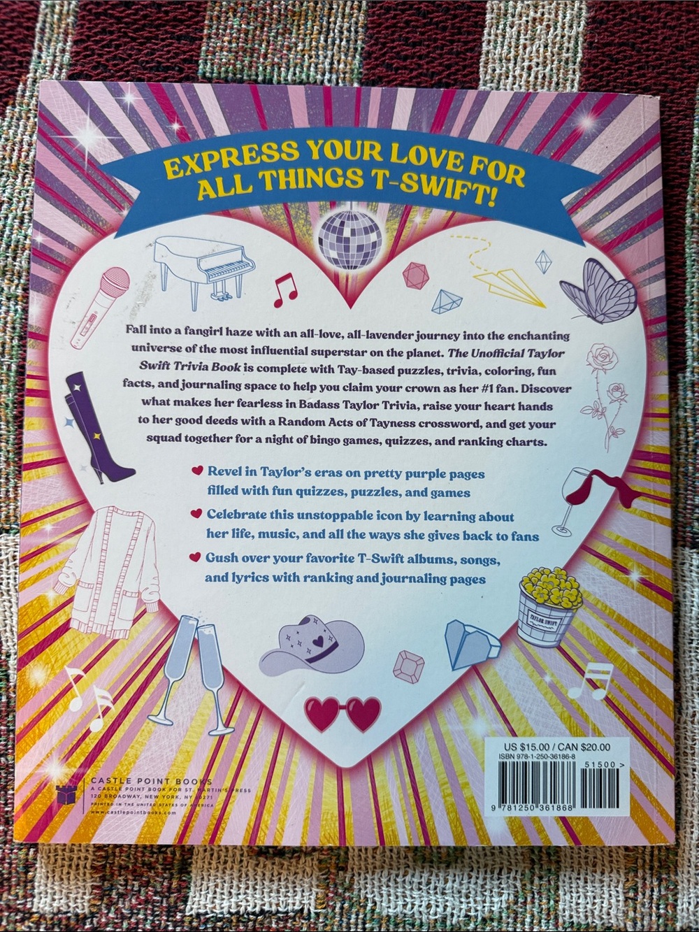 Taylor Swift Activity Book Coloring Crossword Puzzle Games Trivia Swiftie Gift - Picture 2 of 7